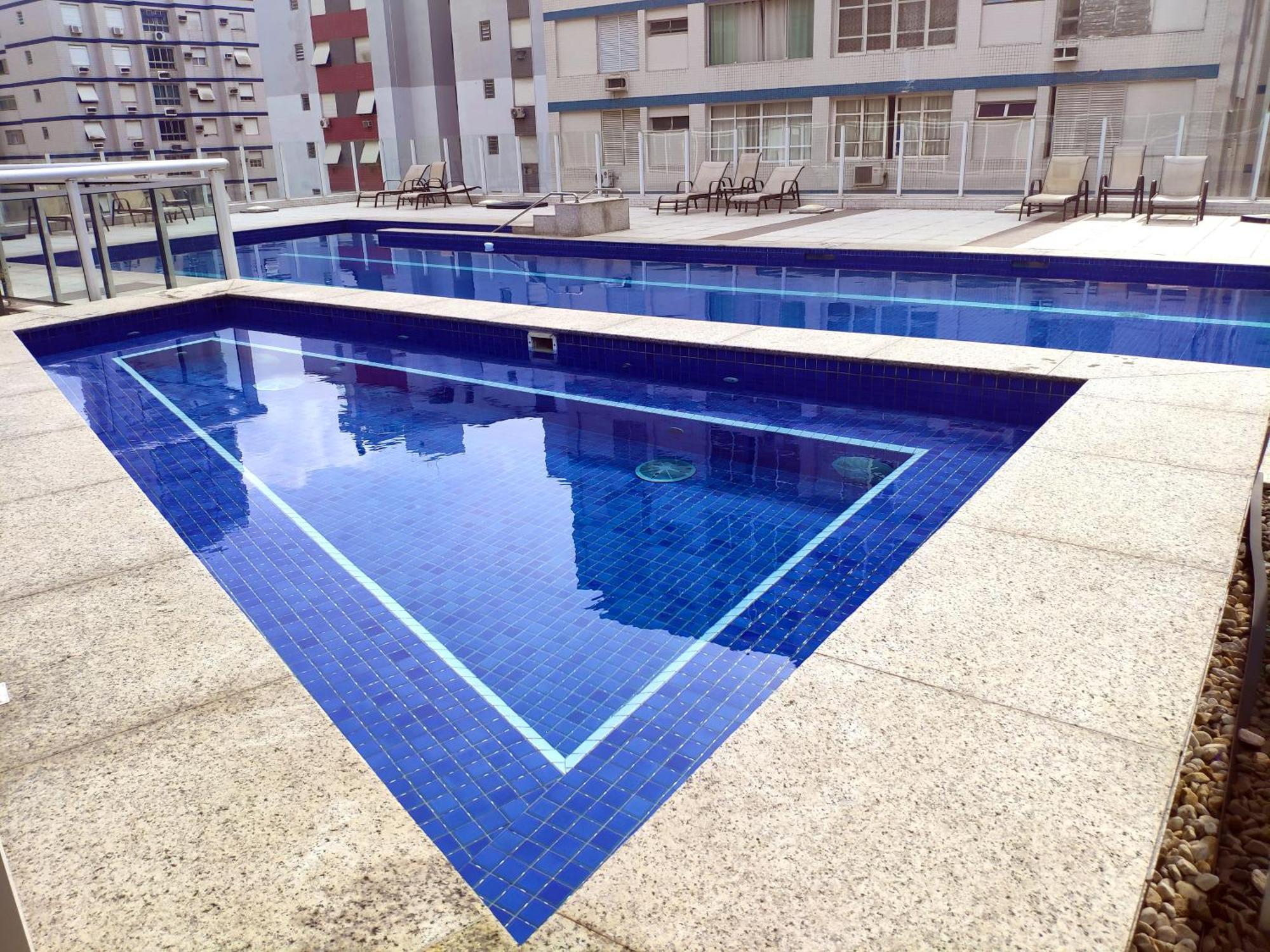 Book Santos - Condominio Unlimited - Apartamento Com Vista Mar E Apartamento Com Vista Piscina Exterior foto