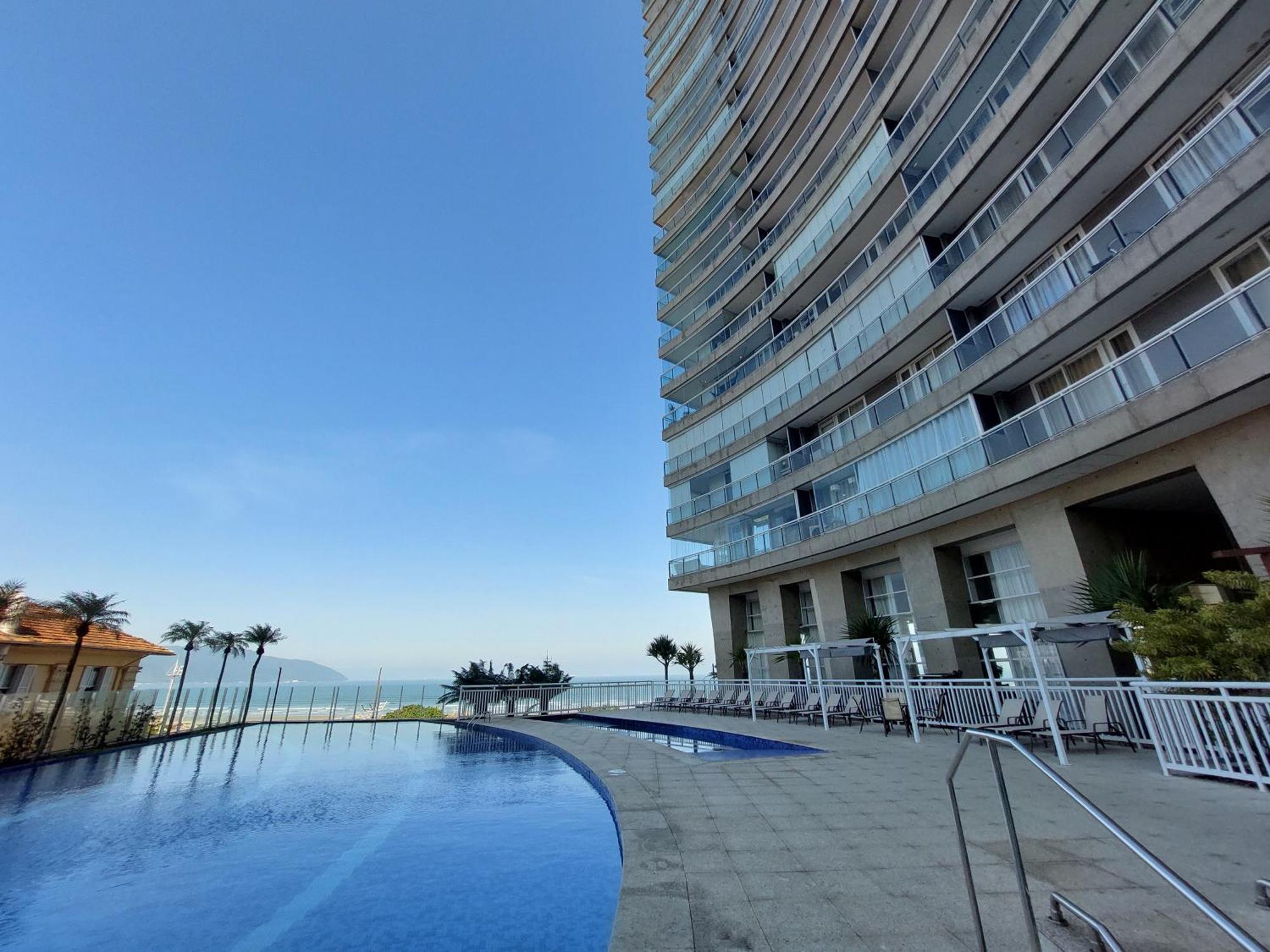 Book Santos - Condominio Unlimited - Apartamento Com Vista Mar E Apartamento Com Vista Piscina Exterior foto